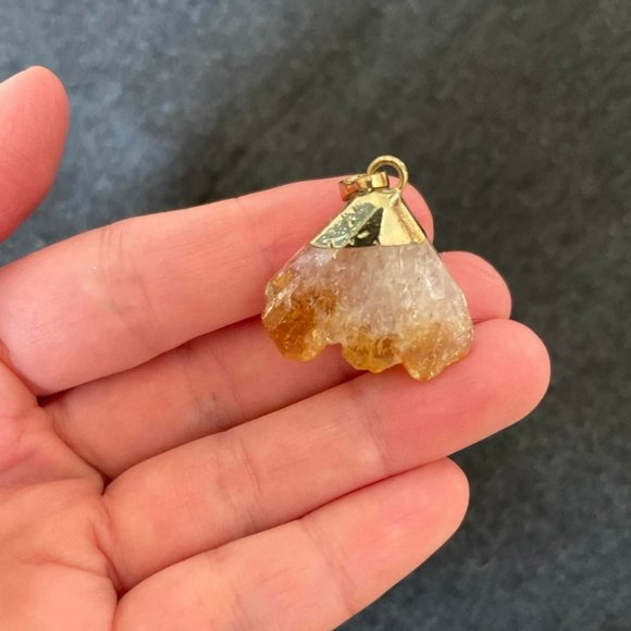 NWOT Raw natural citrine stone pendant - Picture 4 of 6